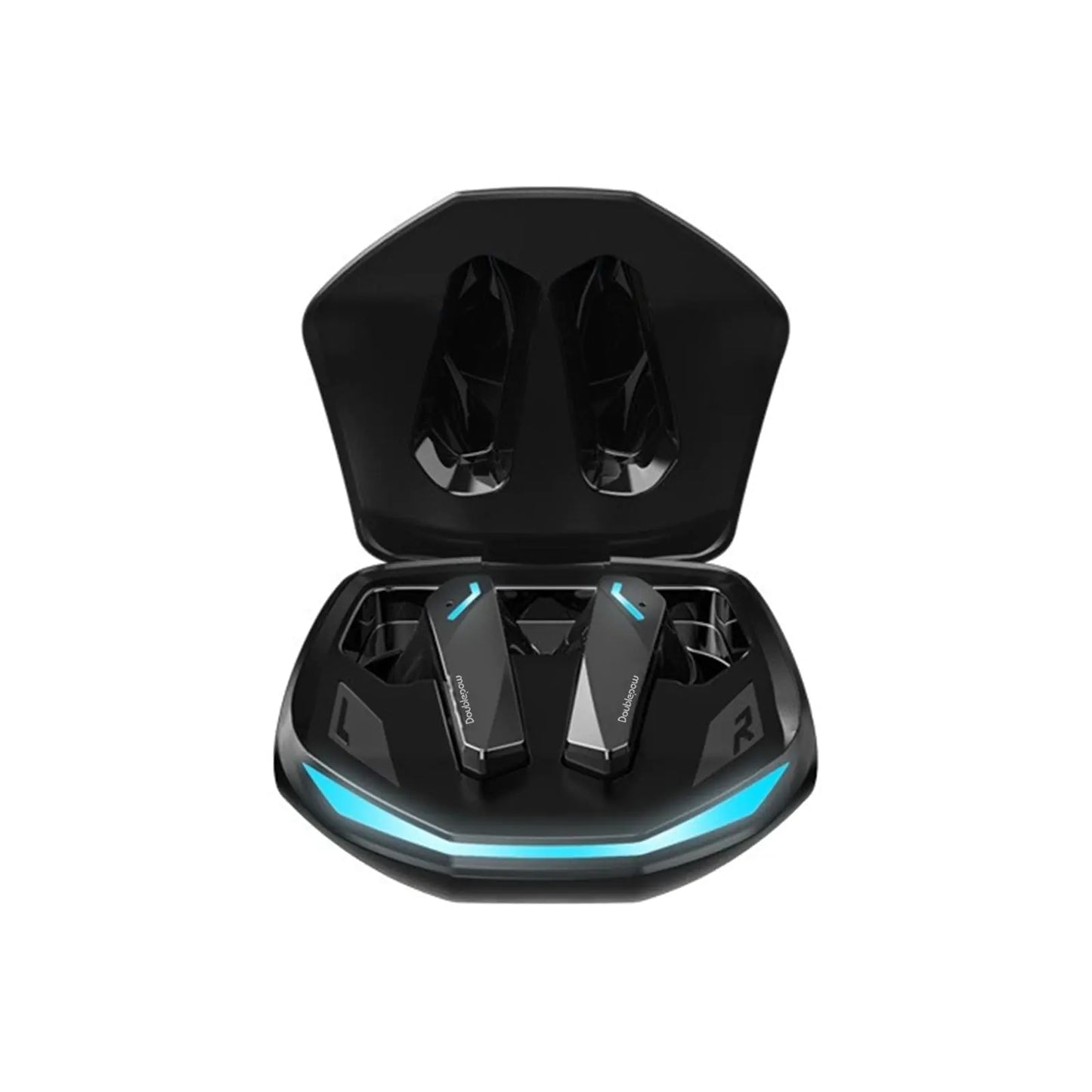 Doublepow GM2 Pro Bluetooth 5.3 Wireless Gaming Earbuds – Low Latency, Noise-Canceling Mic, IPX5 Waterproof, Charging Case (Black) - KenTech Innovation Store