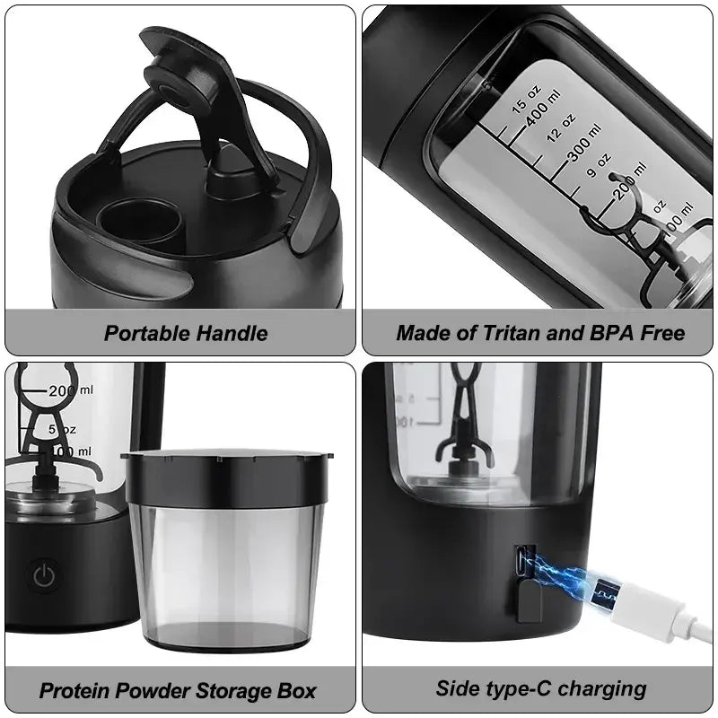 Electric Portable Whey Protein Shaker Bottle - KenTech Innovation Store