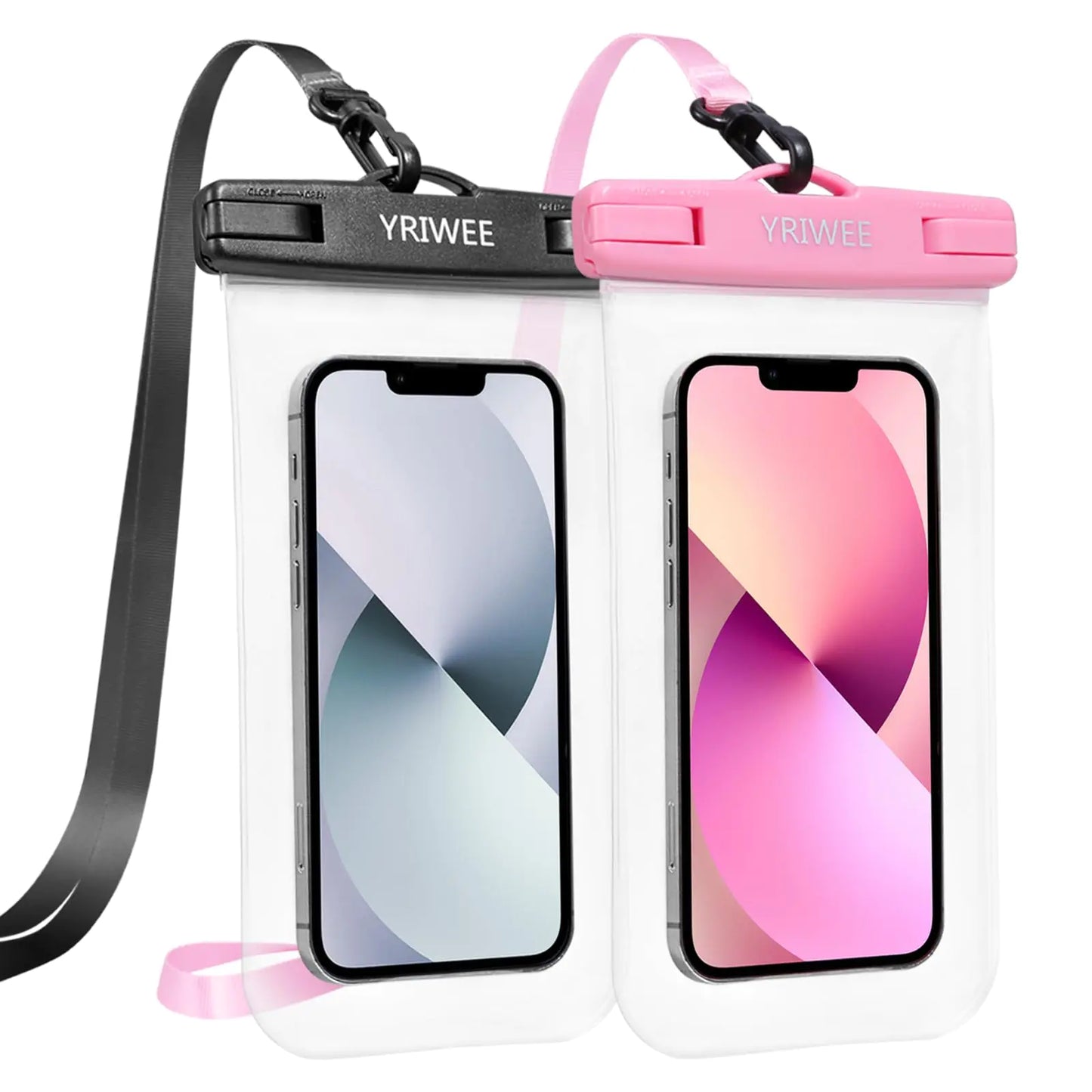 Waterproof Phone Pouch Universal IPX8 Cellphone Dry Bag Case Large Phone Protector for iPhone Samsung Galaxy Essentials for Outdoor Sports Beach Pool Swimming Up to 7" （2 Pack Black/Pink） - KenTech Innovation Store