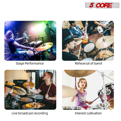 5 Core 9-Piece Drum Mic Kit – Kick, Snare, Tom, Bass, Dynamic Instrument Microphones – Blue - KenTech Innovation Store