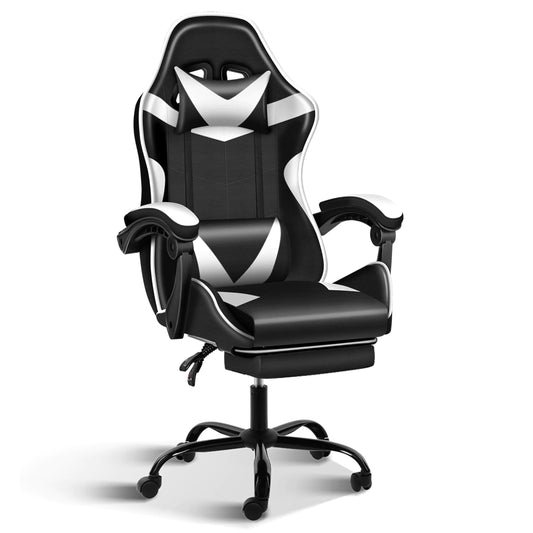 YSSOA Big and Tall Gaming Chair with Footrest – Racing Style Ergonomic Gamer Chair with Lumbar & Neck Support, Adjustable Swivel Office Chair