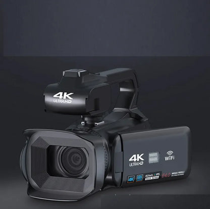 Handheld Professional Video Camera – 64MP Touchscreen Camcorder with Anti-Shake, 4” Display, HDMI Output - KenTech Innovation Store