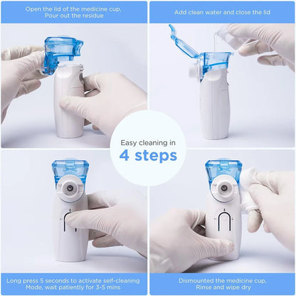 Portable Nebulizer Adults Kids Mask Nebulizer Machine Mesh Nebulizer with Mouthpiece Mask for Travel and Home Usage