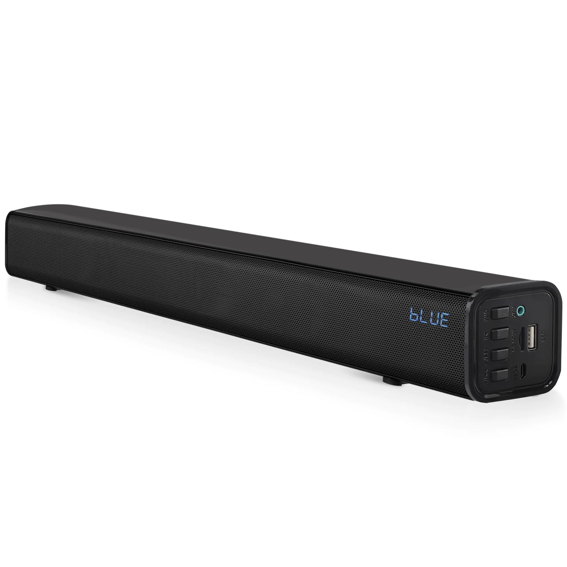 Pyle Home Theater Soundbar Speaker w/Bluetooth - Wave Base Streaming Tabletop Stand Mount TV Digital System with AUX/USB Port/Micro SD Input Extended Bass Performance Full Range Sound Reproduction - KenTech Innovation Store