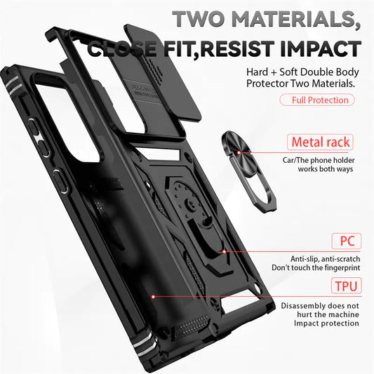 Samsung S24 Ultra Military Ring Stand Case A14 5G - KenTech Innovation Store