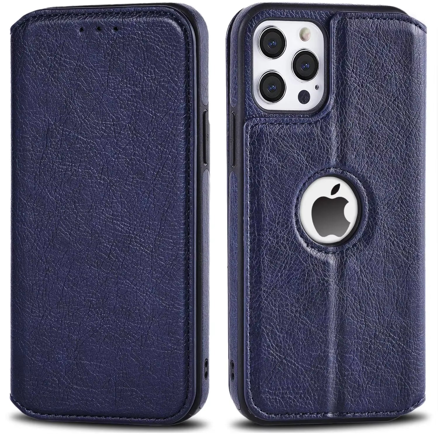 Leather Case for Iphone 16 15 14 13 12 11 Pro Max XS XR Wallet Case [RFID Blocking] Slim Magnetic Flip Cover with Card Holder