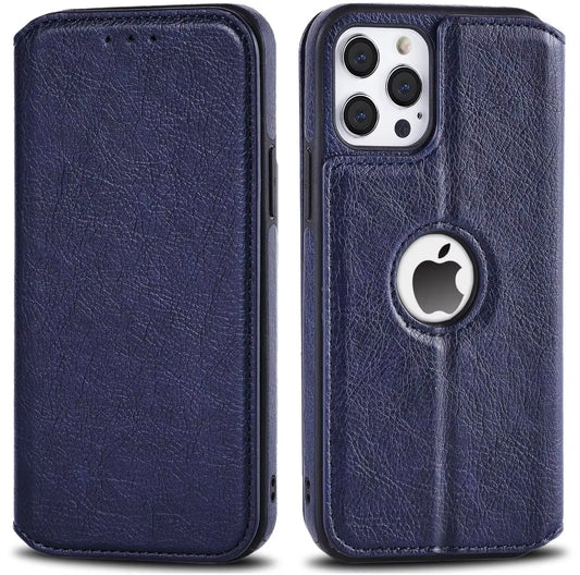 Leather Case for Iphone 16 15 14 13 12 11 Pro Max XS XR Wallet Case [RFID Blocking] Slim Magnetic Flip Cover with Card Holder