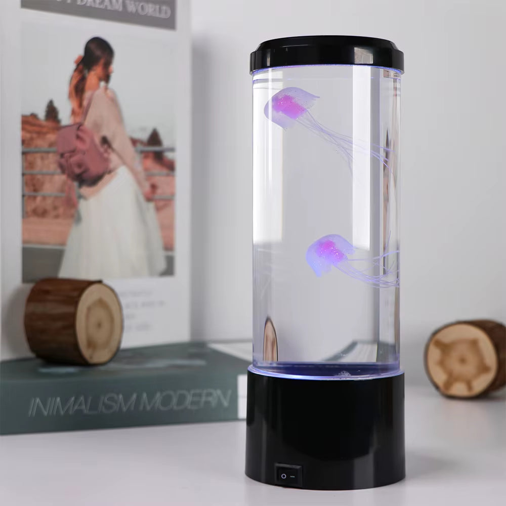 Jellyfish Lava Lamp Aquarium Ocean Night Lights 7Colors LED Jellyfish Mood Lights