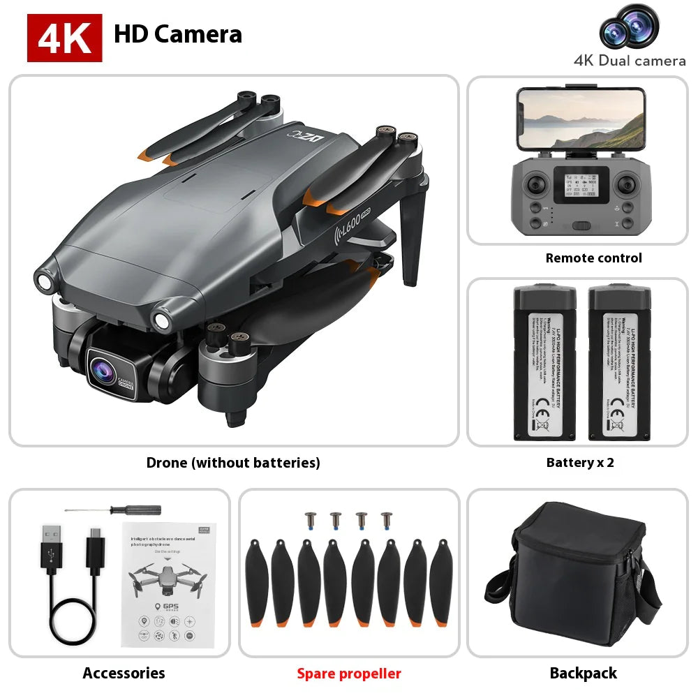 L600 PRO MAX 4K Drone with GPS, Obstacle Avoidance, and Smart Return – Compact HD Camera Drone for Aerial Photography - KenTech Innovation Store