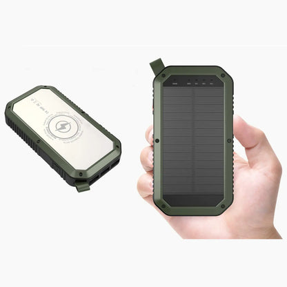 Sun Chaser Mini Solar Powered Wireless Phone Charger 10,000 mAh With LED Flood Light - KenTech Innovation Store