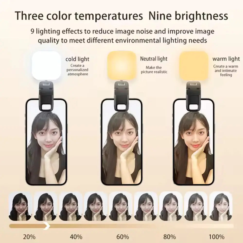 LED Clip-on Phone Light with Adjustable Stand - KenTech Innovation Store