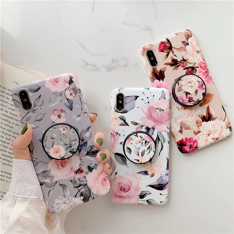 Floral Soft Shell Cases for iPhone and Huawei - IPhone 11 to IPhone 15 - KenTech Innovation Store