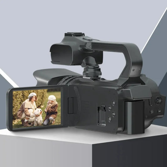 Handheld Professional Video Camera – 64MP Touchscreen Camcorder with Anti-Shake, 4” Display, HDMI Output - KenTech Innovation Store