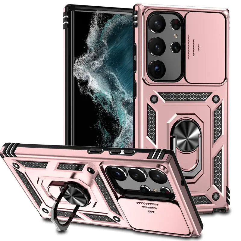 Samsung S24 Ultra Military Ring Stand Case A14 5G - KenTech Innovation Store