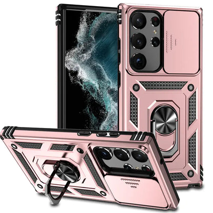 Samsung S24 Ultra Military Ring Stand Case A14 5G - KenTech Innovation Store