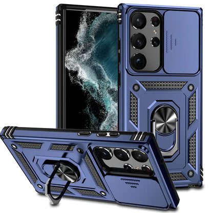 Samsung S24 Ultra Military Ring Stand Case A14 5G - KenTech Innovation Store