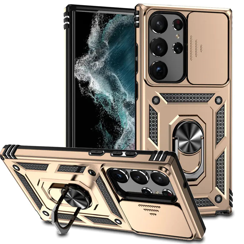 Samsung S24 Ultra Military Ring Stand Case A14 5G - KenTech Innovation Store