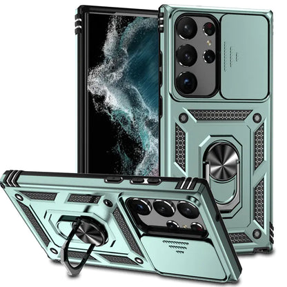 Samsung S24 Ultra Military Ring Stand Case A14 5G - KenTech Innovation Store