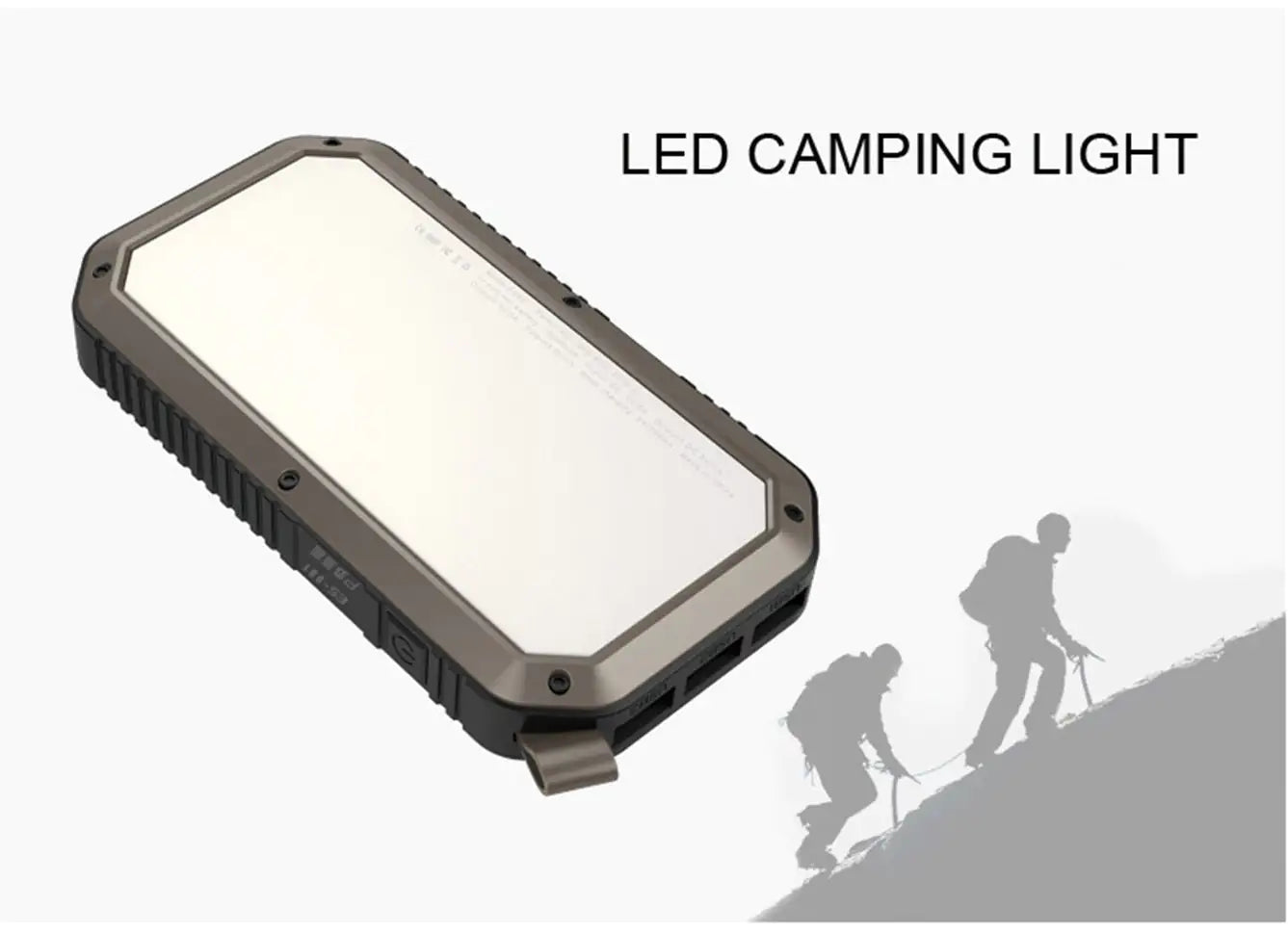 Sun Chaser Mini Solar Powered Wireless Phone Charger 10,000 mAh With LED Flood Light - KenTech Innovation Store